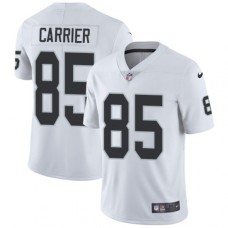 Men's Nike Oakland Raiders #85 Derek Carrier White Vapor Untouchable Limited Player NFL Jersey