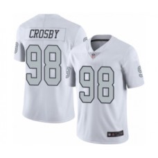 Men's Oakland Raiders #98 Maxx Crosby Elite White Rush Vapor Untouchable Football Jersey