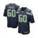 Men's Seattle Seahawks #60 Phil Haynes Game Navy Blue Team Color Football Jersey