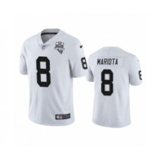 Men's Oakland Raiders #8 Marcus Mariota White 2020 Inaugural Season Vapor Limited Stitched Jersey