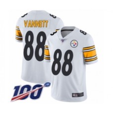 Men's Pittsburgh Steelers #88 Nick Vannett White Vapor Untouchable Limited Player 100th Season Football Stitched Jersey