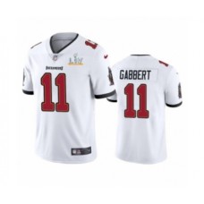 Men's Tampa Bay Buccaneers #11 Blaine Gabbert White 2021 Super Bowl LV Stitched Jersey