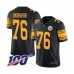 Men's Pittsburgh Steelers #76 Chukwuma Okorafor Limited Black Rush Vapor Untouchable 100th Season Football Jersey