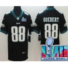 Men's Philadelphia Eagles #88 Dallas Goedert Limited Black Super Bowl LVII Vapor Stitched Jersey