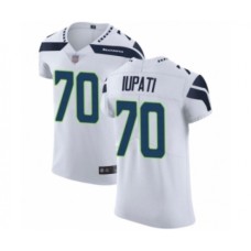 Men's Seattle Seahawks #70 Mike Iupati White Vapor Untouchable Elite Player Football Jersey