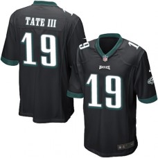 Men's Nike Philadelphia Eagles #19 Golden Tate III Game Black Alternate NFL Jersey