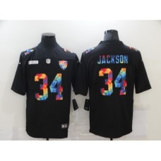 Men's Oakland Raiders #34 Bo Jackson Rainbow Version Nike Limited Stitched Jersey