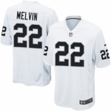 Men's Nike Oakland Raiders #22 Rashaan Melvin Game White NFL Jersey