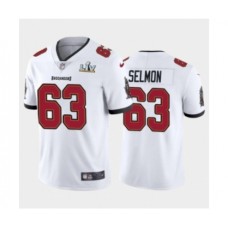 Men's Tampa Bay Buccaneers #63 Lee Roy Selmon White Super Bowl LV Stitched Jersey