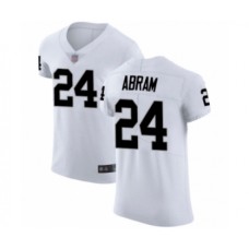 Men's Oakland Raiders #24 Johnathan Abram White Vapor Untouchable Elite Player Football Jersey