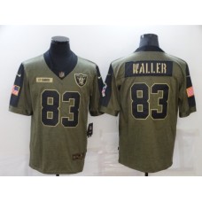 Men's Oakland Raiders #83 Darren Waller Nike Olive 2021 Salute To Service Limited Player Stitched Jersey