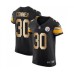 Men's Pittsburgh Steelers #30 James Conner Elite Black Gold Team Color Football Jersey