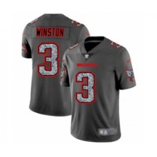 Men's Tampa Bay Buccaneers #3 Jameis Winston Limited Gray Static Fashion Football Stitched Jersey