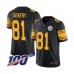 Men's Pittsburgh Steelers #81 Zach Gentry Limited Black Rush Vapor Untouchable 100th Season Football Stitched Jersey