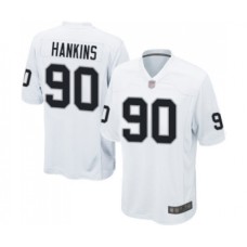 Men's Oakland Raiders #90 Johnathan Hankins Game White Football Jersey