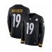 Men's Nike Pittsburgh Steelers #19 JuJu Smith-Schuster Limited Black Therma Long Sleeve NFL Jersey