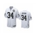 Men's Oakland Raiders #34 Bo Jackson Game 60th Anniversary White Football Jersey