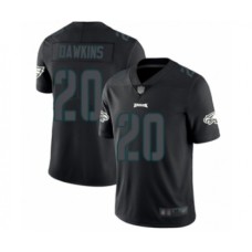 Men's Philadelphia Eagles #20 Brian Dawkins Limited Black Rush Impact Football Stitched Jersey