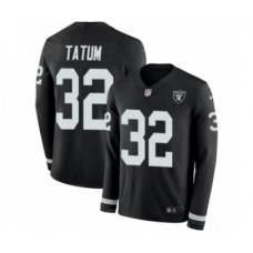 Men's Nike Oakland Raiders #32 Jack Tatum Limited Black Therma Long Sleeve NFL Jersey