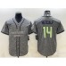 Men's Seattle Seahawks #14 DK Metcalf Grey Camo With Patch Cool Base Stitched Baseball Jersey