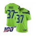 Men's Seattle Seahawks #37 Quandre Diggs Limited Green Rush Vapor Untouchable 100th Season Football Stitched Jersey