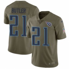 Men's Nike Tennessee Titans #21 Malcolm Butler Limited Olive 2017 Salute to Service NFL Jersey