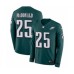 Men's Nike Philadelphia Eagles #25 Tommy McDonald Limited Green Therma Long Sleeve NFL Jersey