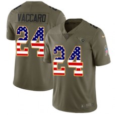 Men's Nike Tennessee Titans #24 Kenny Vaccaro Limited Olive USA Flag 2017 Salute to Service NFL Jersey