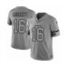 Men's Seattle Seahawks #16 Tyler Lockett Limited Gray Team Logo Gridiron Football Stitched Jersey