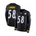 Men's Nike Pittsburgh Steelers #58 Jack Lambert Limited Black Therma Long Sleeve NFL Jersey