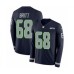 Men's Nike Seattle Seahawks #68 Justin Britt Limited Navy Blue Therma Long Sleeve NFL Jersey