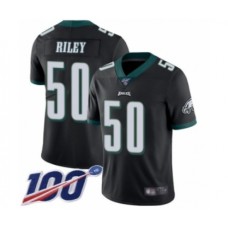 Men's Philadelphia Eagles #50 Duke Riley Black Alternate Vapor Untouchable Limited Player 100th Season Football Stitched Jersey