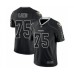 Men's Oakland Raiders #75 Howie Long Lights Out Black Limited Football Stitched Jersey