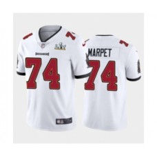 Men's Tampa Bay Buccaneers #74 Ali Marpet White Super Bowl LV Stitched Jersey