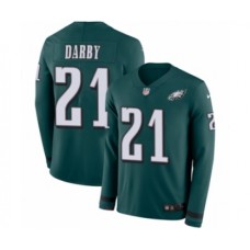 Men's Nike Philadelphia Eagles #21 Ronald Darby Limited Green Therma Long Sleeve NFL Jersey