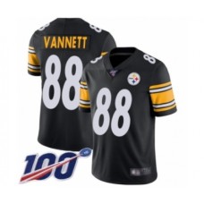 Men's Pittsburgh Steelers #88 Nick Vannett Black Team Color Vapor Untouchable Limited Player 100th Season Football Stitched Jersey