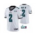 Men's Philadelphia Eagles #2 Darius Slay JR White Super Bowl LVII Patch Vapor Untouchable Limited Stitched Jersey