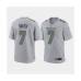 Men's Seattle Seahawks #7 Geno Smith Gray Atmosphere Fashion Stitched Game Jersey