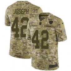 Men's Nike Oakland Raiders #42 Karl Joseph Limited Camo 2018 Salute to Service NFL Jersey