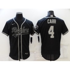 Men's Oakland Raiders #4 Derek Carr Black Nike Elite Stitched Jersey