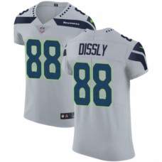 Men's Nike Seattle Seahawks #88 Will Dissly Grey Alternate Vapor Untouchable Elite Player NFL Jersey