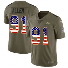 Men's Nike Tampa Bay Buccaneers #91 Beau Allen Limited Olive USA Flag 2017 Salute to Service NFL Jersey