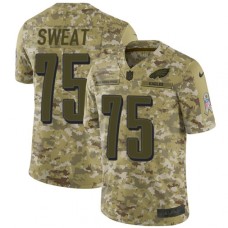 Men's Nike Philadelphia Eagles #75 Josh Sweat Limited Camo 2018 Salute to Service NFL Jersey