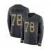 Men's Nike Pittsburgh Steelers #78 Alejandro Villanueva Limited Black Salute to Service Therma Long Sleeve NFL Jersey