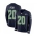 Men's Nike Seattle Seahawks #20 Rashaad Penny Limited Navy Blue Therma Long Sleeve NFL Jersey