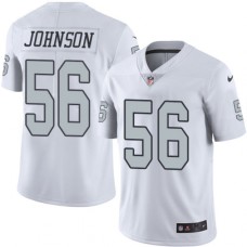 Men's Nike Oakland Raiders #56 Derrick Johnson Limited White Rush Vapor Untouchable NFL Jersey