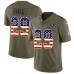 Men's Nike Oakland Raiders #29 Leon Hall Limited Oli USA Flag 2017 Salute to Service NFL Jersey