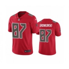 Tampa Bay Buccaneers #87 Rob Gronkowski Color Rush Limited Red Stitched Jersey