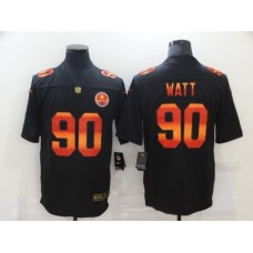 Men's Pittsburgh Steelers #90 T. J. Watt Black colorful Nike Limited Stitched Jersey