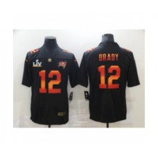 Men's Tampa Bay Buccaneers #12 Tom Brady Black Fashion Super Bowl LV Stitched Jersey